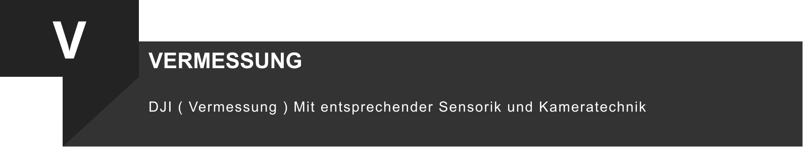 V VERMESSUNG  DJI ( Vermessung ) Mit entsprechender Sensorik und Kameratechnik